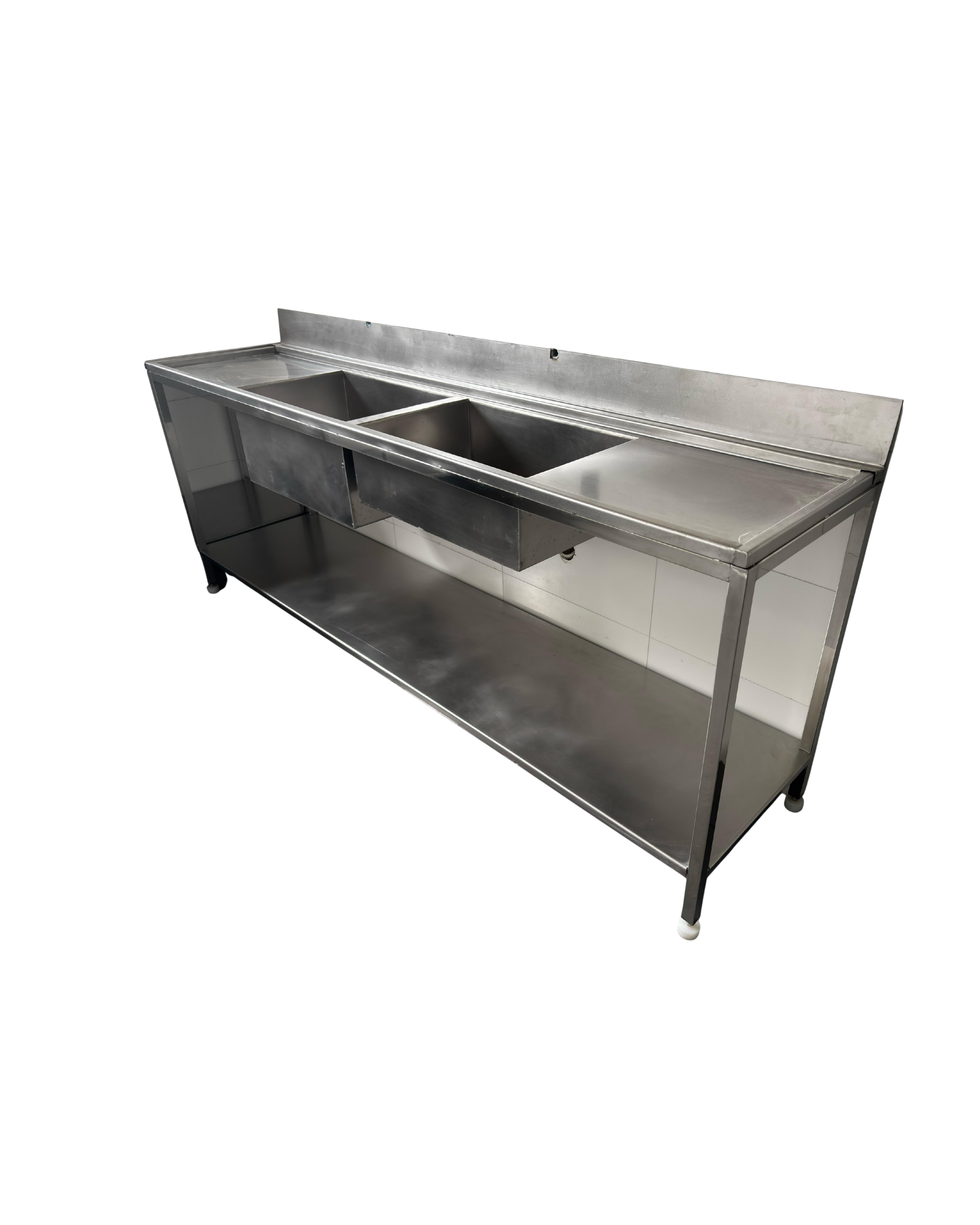 Bancada com cuba em aço inox
