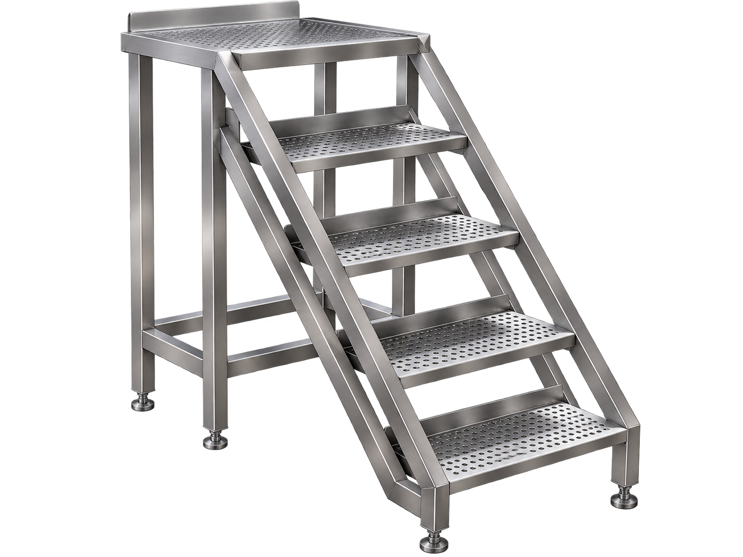 Escada industrial em aço inox